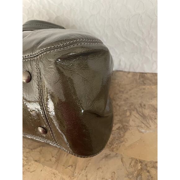 NWT COACH Mia Gunmetal Pleated Leather Carryall Shoulder Bag 13915 - Picture 8 of 10